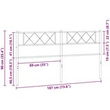  Metalno zamjensko uzglavlje bijelo 180 cm | shoptok.hr