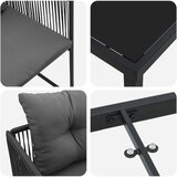  Vrtni set za objed 9 pcs Crna i antracit 200 x 80 x 73 cm | Shoptok.si
