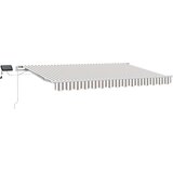 vidaXL Retraktilna tenda Svetlo siva in bela. 400 × 350 cm, (5000252851) | Shoptok.si