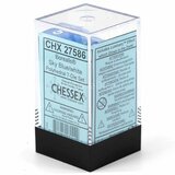 Chessex kockice - borealis - polyhedral - sky blue & white (7) Cene