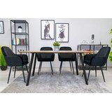  LUGO stolica od crnog baršuna s crnim nogama x 1 | shoptok.hr