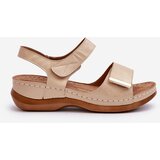 EVENTO PE1 Comfortable Women's Sandals with Velcro Beige Iphiope | Eponuda.ba