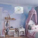 Sollux Lighting Sollux SL.1413 - Dečiji luster na sajli UNICORN 1xE27/15W/230V, prečnik 40 cm | Eponuda.com