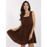 Italy Moda Dress-MI-SK-A5036.78-brown | Shoptok.si