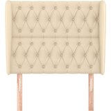 vidaXL Uzglavlje s ušima krem 103x23x118/128 cm od tkanine | shoptok.hr