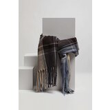 Marisse Brown Checkered Scarf With Fringes | shoptok.hr