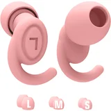 1 par silikonskih čepkov za ušesa v obliki črke 9 za zmanjšanje hrupa Pink, (5000130301)
