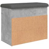  Klupa za cipele siva boja betona 62x32x50 cm konstruirano drvo | Eponuda.ba