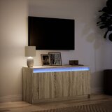 TV ormarić s LED svjetlima boja hrasta 100x34x50 cm drveni | Eponuda.com