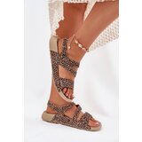 Zazoo Womens Leather Sandals K1004 Panther Cene