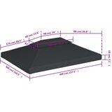  Pokrov za sjenicu s 2 razine 310 g/m² 4 x 3 m antracit | Eponuda.com