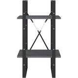 Ormarić za knjige s 2 razine sivi 40 x 30 x 70 cm od borovine | shoptok.hr