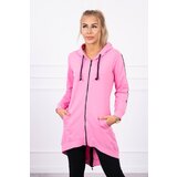 Kesi Sweatshirt with back zip light pink Cene