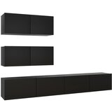 Maison Chic Komplet TV omarice - TV enot 4-delni črna inženirski les, (21700681) Cene