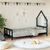  Otroški posteljni okvir bel 90x200 cm trdna borovina, (20916960)