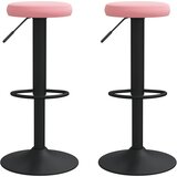 Furnova Barski stolčki 2 kosa roza žamet, (21949387) | Shoptok.si