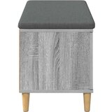  Klupa za hodnik s jastukom Siva Sonoma 60 x 38 x 46 cm | shoptok.hr