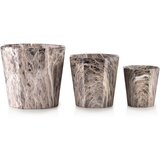 Mondex Neva Marmor Komplet 3 cvetličnih loncev Xd: 16Xh14/D: 12,5Xh12/M: 8,5H9Cm, (21244567) Cene