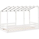  Dječji krevet s krovom bijeli 90 x 200 cm od masivne borovine | shoptok.hr