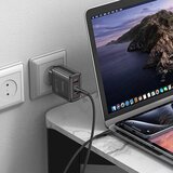  Zidni punjač Yesido YC144C 65W 3.25A 1 x USB-A - 2 x USB-C s USB-C kabelom crni | Shoptok.si