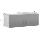 Mömax nastavek za omaro celle extra, temno siva, barva hrasta | Shoptok.si