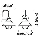 Faro 71128 - Spoljašnje zidno svetlo NAUTICA 1xE27/11W/230V | Eponuda.com