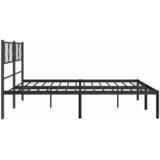  Metalni okvir za krevet s uzglavljem crni 183x213 cm | shoptok.hr