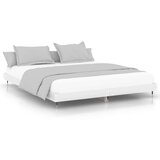  Posteljni okvir visok sijaj bel 140x200 cm inženirski les - Posteljni Okvir, (21529799) | Shoptok.si