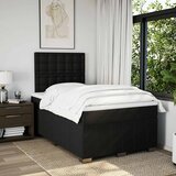  Krevet box spring s madracem crni 120 x 190 cm od tkanine Slike