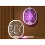  Aku. zložljiv električni lopar uničevalec insektov LED UV USB 50cm bel | Shoptok.si