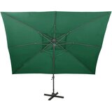  Konzolni vrtni suncobran s dvostrukim vrhom 400 x 300 cm zeleni | shoptok.hr