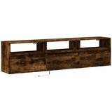 vidaXL Zidni TV ormarić LED boja dimljenog hrasta 180x31x45 cm | shoptok.hr