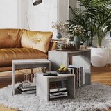 vidaXL Uklapajući stolići 3 kom siva boja betona od iverice | shoptok.hr
