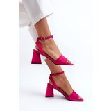 VINCEZA Women's High Heel Sandals in Fuchsia Eco-Suede Upttima | shoptok.hr