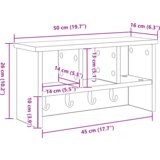  Vješalica za kapute na zidu Staro drvo 50 x 16 x 26 cm | shoptok.hr