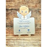  Vabilo za krst z izrezanim angelčkom, modro REK 01-01 | Shoptok.si