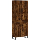  Visoka komoda dimljeni hrast 69,5x34x180 cm konstruiranog drva Slike