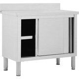 Furnova Delovna miza z drsnimi vrati 100x50x(95-97) cm nerjaveče jeklo, (21945178) | Shoptok.si