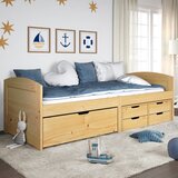 vidaXL Dnevna postelja z 5 predaloma IRUN 90x200cm trdna borovina Cene