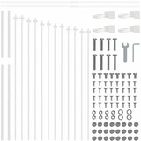  Vrtna Ograda 6 pcs Bijelo 170 x 140 cm Čelik s prahom premazan | shoptok.hr