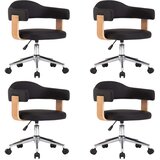  Okretne blagovaonske stolice od umjetne kože 4 kom crne | shoptok.hr