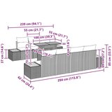  Vrtni set sofe Set od 8 Bež Ratan Vanjski set sofe Pravokutni | shoptok.hr