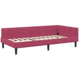 vidaXL Kotni posteljni okvir z vzglavjem vinsko rdeča 100 x 200 cm | Shoptok.si
