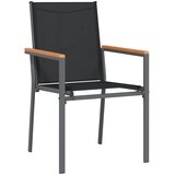  9-dijelni vrtni blagovaonski set crni od tekstilena i čelika | Eponuda.com