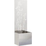 vidaXL Vrtni Sadič s Dekorativnom Pločom Srebrna 50 x 140 cm | shoptok.hr