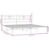  Metalni okvir za krevet s uzglavljem bijeli 180x200 cm | shoptok.hr