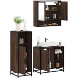 vidaXL 3-dijelni set kupaonskog namještaja boja smeđeg hrasta drveni | shoptok.hr