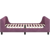  Otroški posteljni okvir z vznožjem Vijolična 90 x 190 cm Žamet, (5000104559) | Shoptok.si