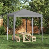 Šator za zabave 200 x 200 x 240 cm Svjetlosiva PE i čelik | shoptok.hr