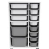 Hanah home Višenamjenska komoda Rine 2D4K8U, 69,5 x109 x30 cm, Sivo-bijela | Eponuda.ba